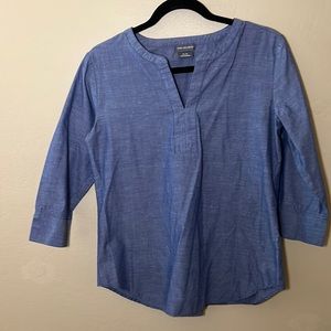 Van Heusen, S/P, 3/4 sleeve, Blue Blouse